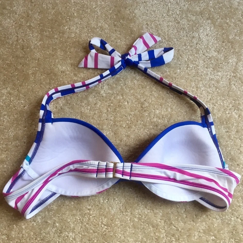Liz Claiborne striped bikini top